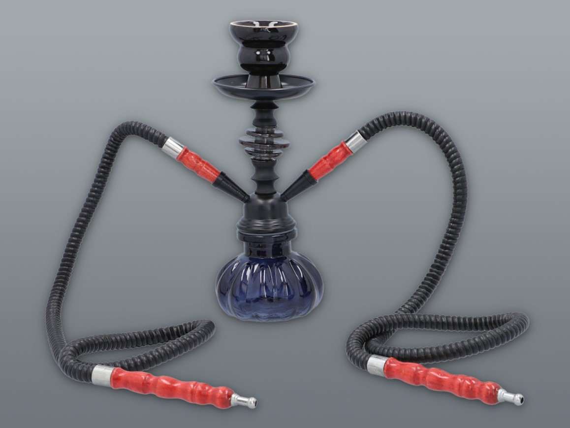Hookah kisméretű pure black shisha - 2 csöves